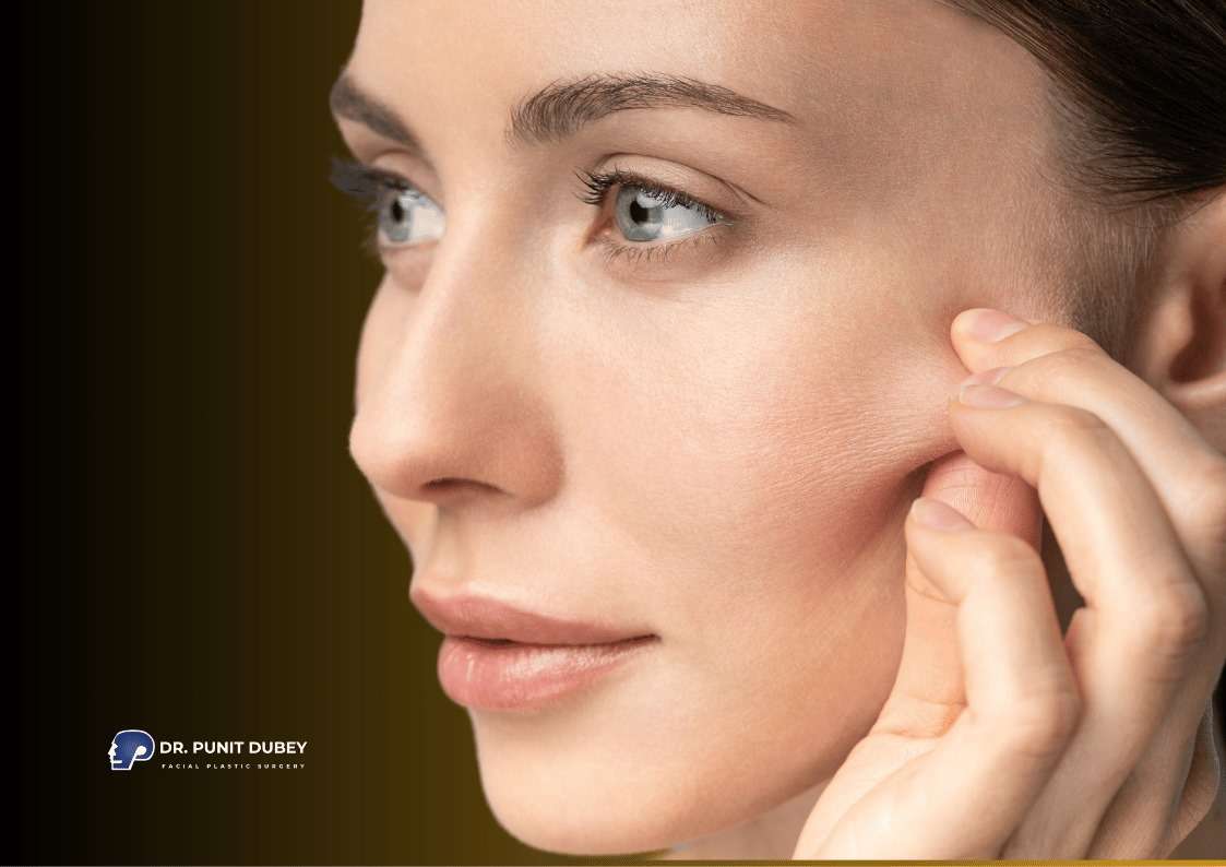 Midface lift surgery benefits in India by Dr. Punit Dubey – enhanced facial rejuvenation and cheek lift.