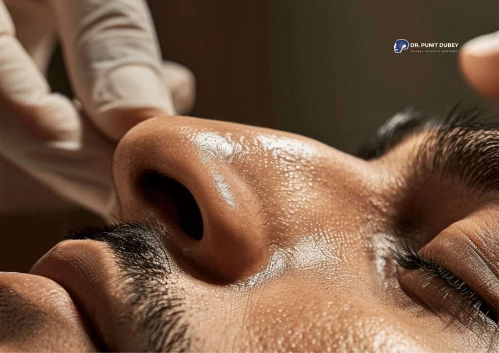 Step-by-step rhinoplasty surgery process in Delhi with Dr. Punit Dubey.