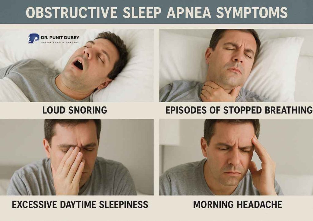 Symptoms of osa - snoring, daytime fatigue, morning headaches, poor sleep quality.
