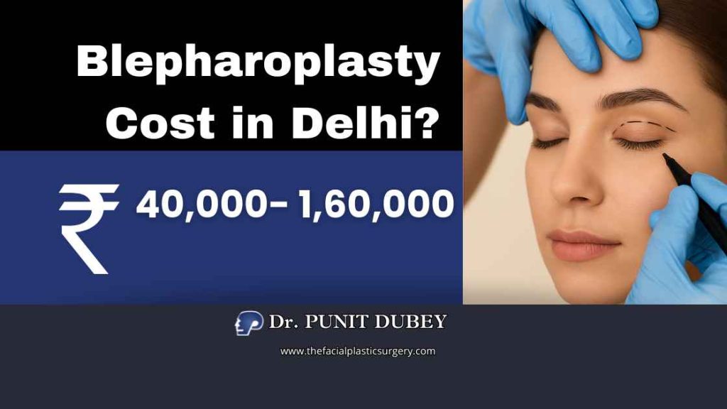 Upper and lower eyelid surgery cost in Delhi by Dr. Punit Dubey.
