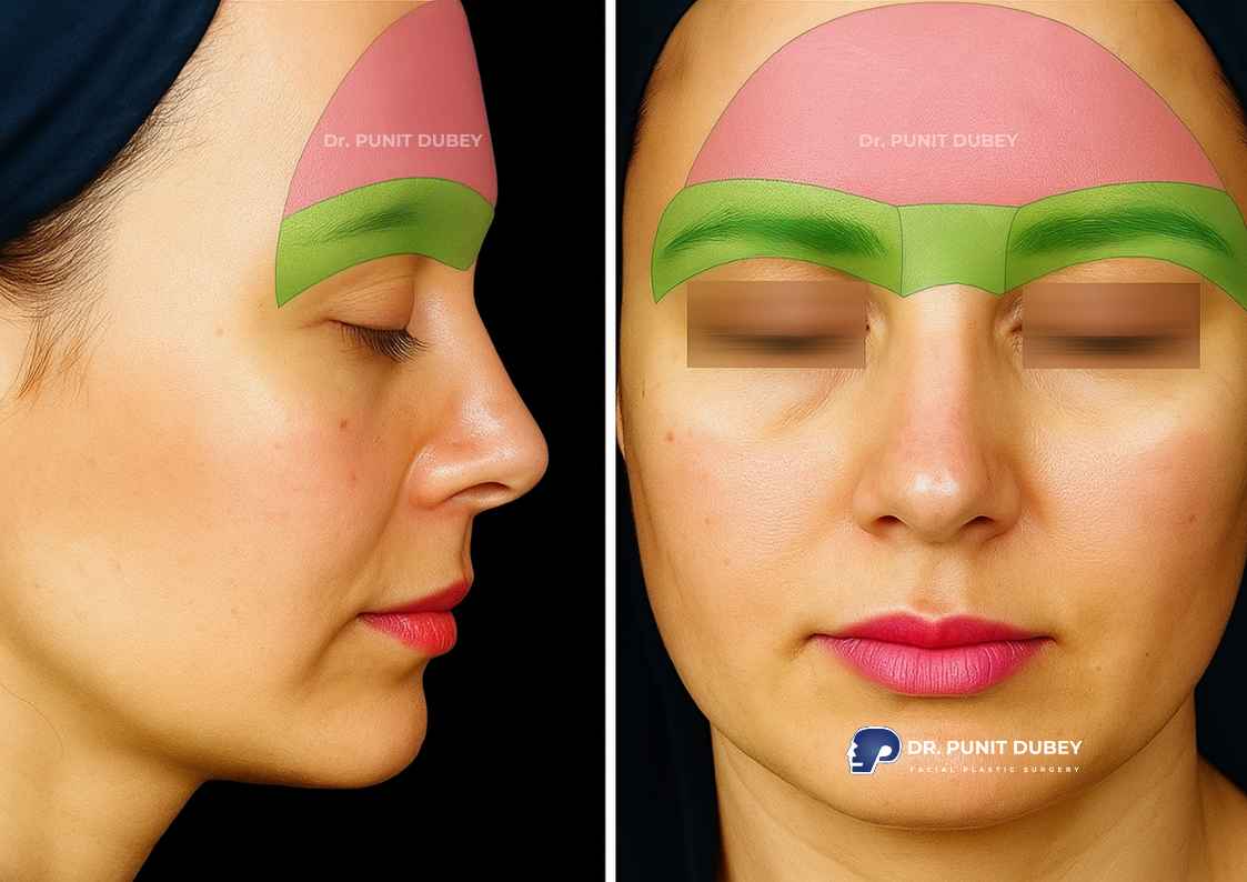 Forehead contouring surgery cost in Delhi, providing affordable options for forehead reshaping and aesthetic enhancement.