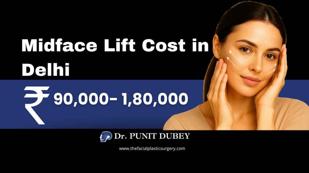 Midface lift cost in India 2025 – Cheek Lift surgery in Delhi by Dr. Punit Dubey